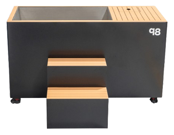 qoob8 Genesis Eisbad mit Einstiegsstufe und Thermoabdeckung